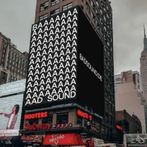 Baaadsound branding on billboard